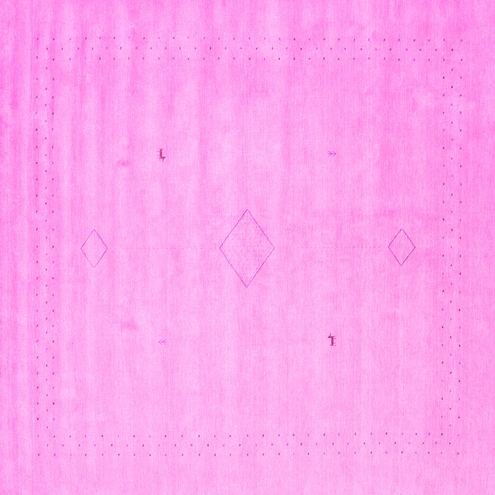 Square Solid Pink Modern Rug, con2465pnk