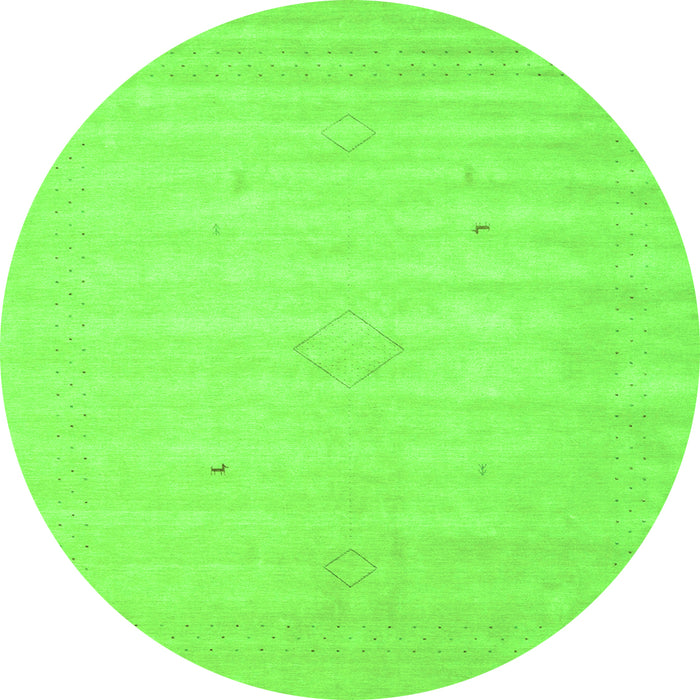 Machine Washable Solid Green Modern Area Rugs, wshcon2465grn