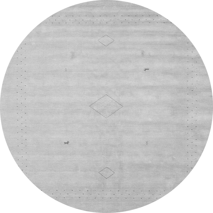 Square Solid Gray Modern Rug, con2465gry