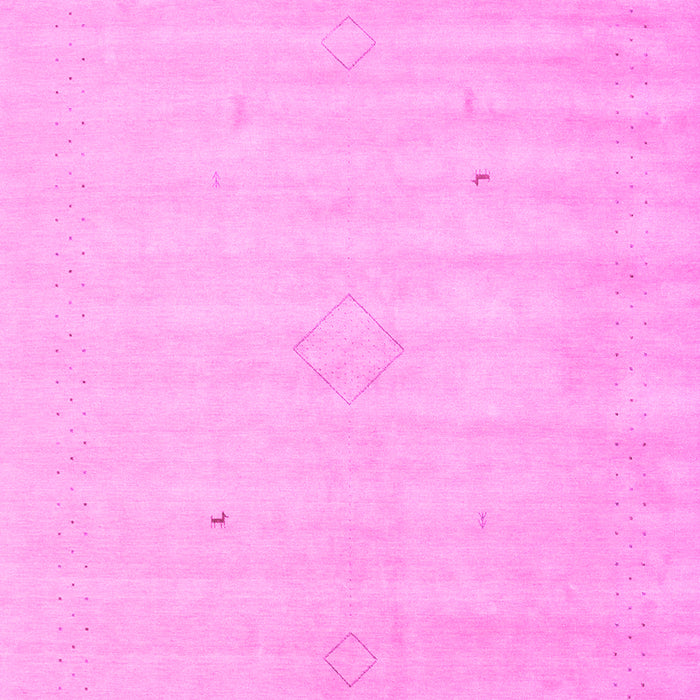 Machine Washable Solid Pink Modern Rug, wshcon2465pnk