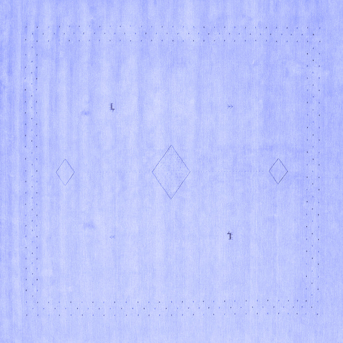 Square Machine Washable Solid Blue Modern Rug, wshcon2465blu