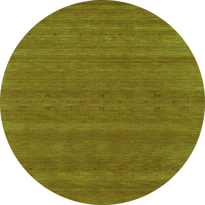 Square Abstract Green Contemporary Rug, con2466grn