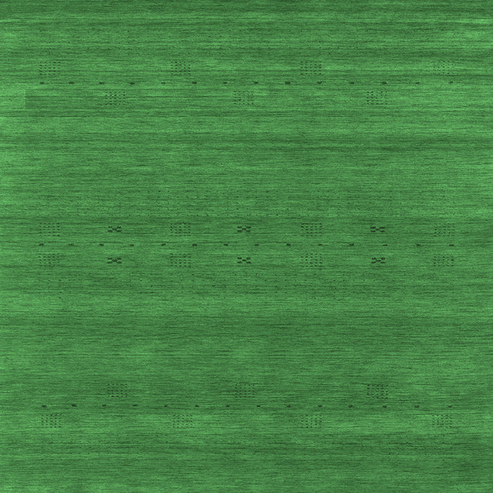Square Abstract Emerald Green Contemporary Rug, con2466emgrn
