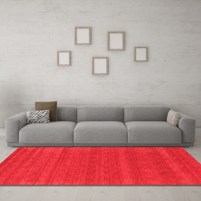 Contemporary Red Washable Rugs