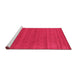 Sideview of Machine Washable Abstract Pink Contemporary Rug, wshcon2466pnk