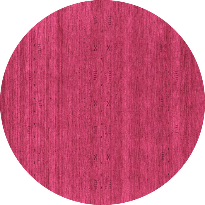 Round Machine Washable Abstract Purple Contemporary Area Rugs, wshcon2466pur