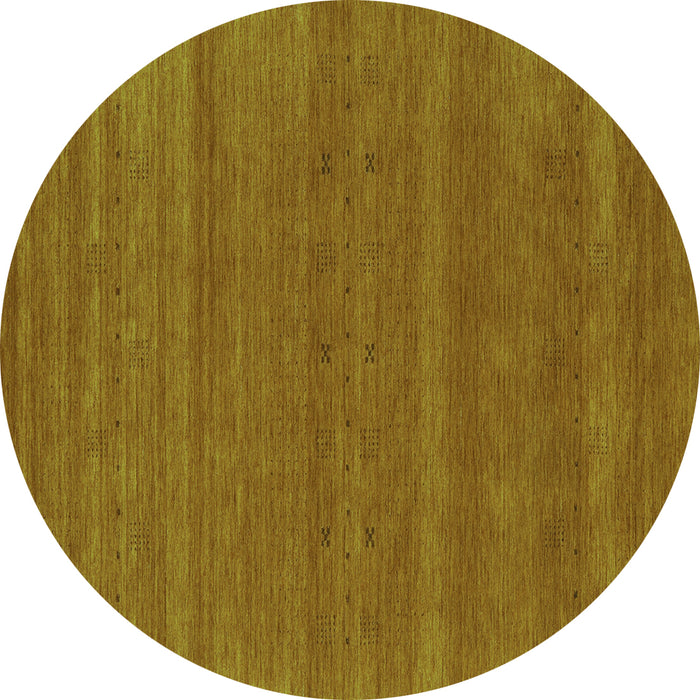Round Abstract Turquoise Contemporary Rug, con2466turq
