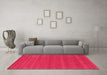 Machine Washable Abstract Pink Contemporary Rug in a Living Room, wshcon2466pnk