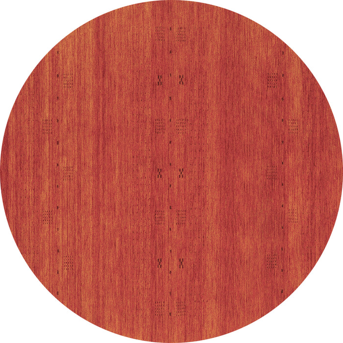 Round Abstract Brown Contemporary Rug, con2466brn