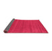 Sideview of Abstract Pink Contemporary Rug, con2466pnk