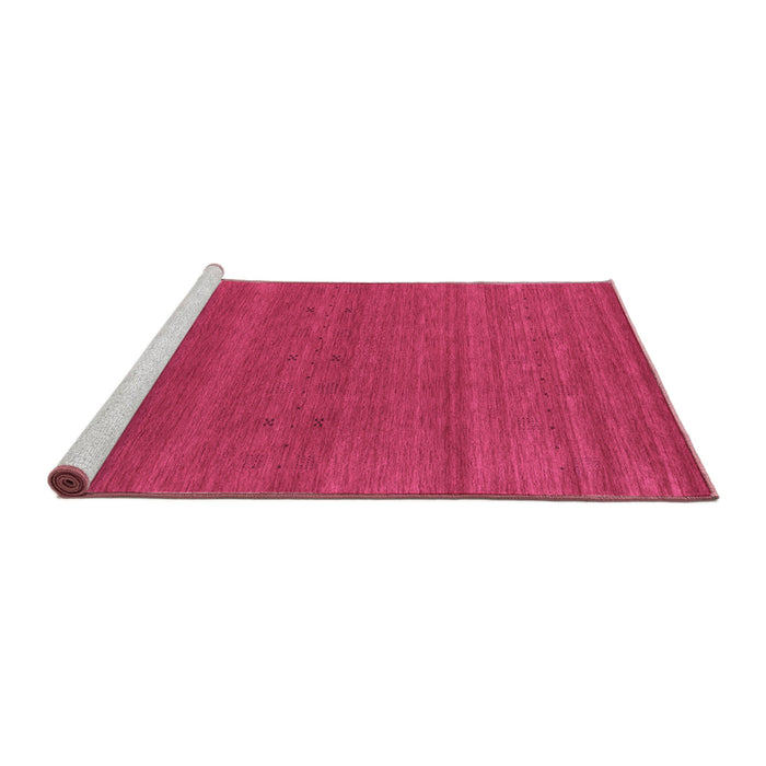 Sideview of Machine Washable Abstract Purple Contemporary Area Rugs, wshcon2466pur
