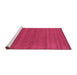 Sideview of Machine Washable Abstract Purple Contemporary Area Rugs, wshcon2466pur