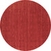 Round Abstract Brown Contemporary Rug, con2467brn