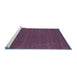 Sideview of Machine Washable Abstract Blue Contemporary Rug, wshcon2467blu