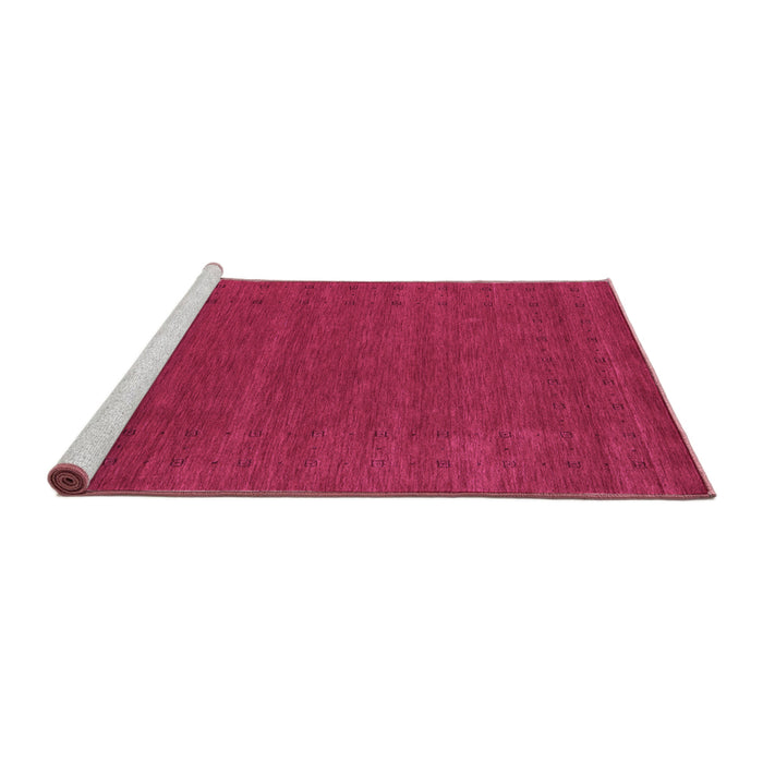 Sideview of Machine Washable Abstract Purple Contemporary Area Rugs, wshcon2467pur