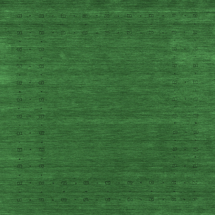 Square Abstract Emerald Green Contemporary Rug, con2467emgrn