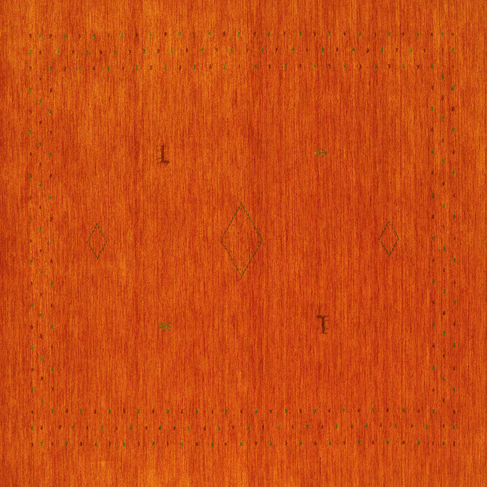 Square Abstract Yellow Contemporary Rug, con2468yw