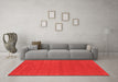 Machine Washable Abstract Orange Contemporary Area Rugs in a Living Room, wshcon2468org