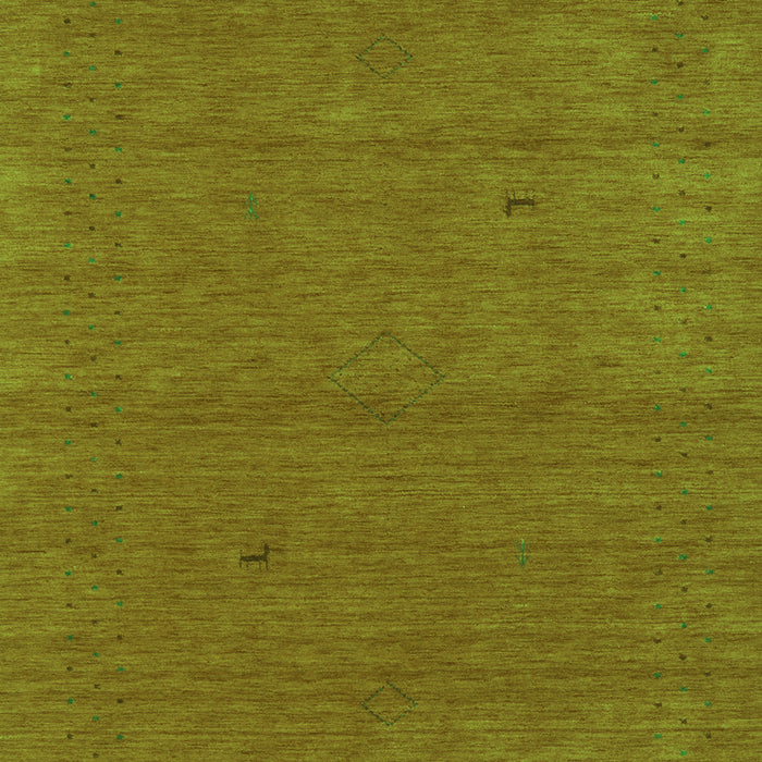Serging Thickness of Machine Washable Abstract Green Contemporary Area Rugs, wshcon2468grn