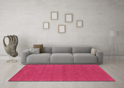 Machine Washable Abstract Purple Contemporary Area Rugs in a Living Room, wshcon2468pur
