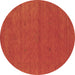 Round Abstract Brown Contemporary Rug, con2468brn