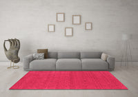 Machine Washable Abstract Pink Contemporary Rug, wshcon2468pnk