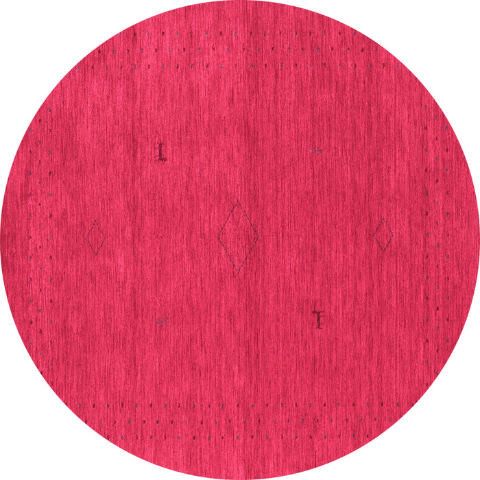 Round Abstract Pink Contemporary Rug, con2468pnk
