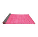 Sideview of Abstract Pink Contemporary Rug, con2469pnk