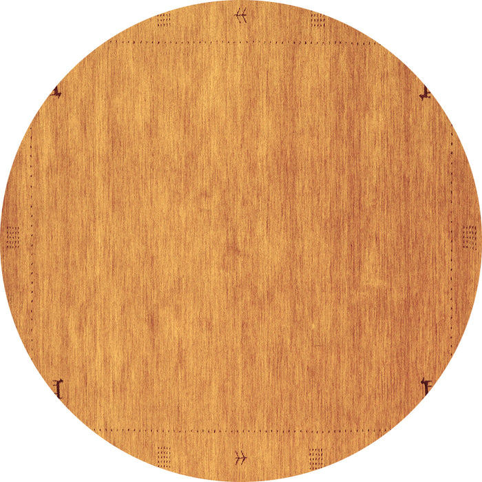 Round Abstract Brown Contemporary Rug, con2469brn