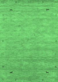 Abstract Emerald Green Contemporary Rug, con2469emgrn