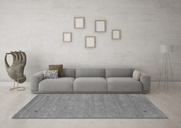 Machine Washable Abstract Gray Contemporary Rug in a Living Room,, wshcon2469gry