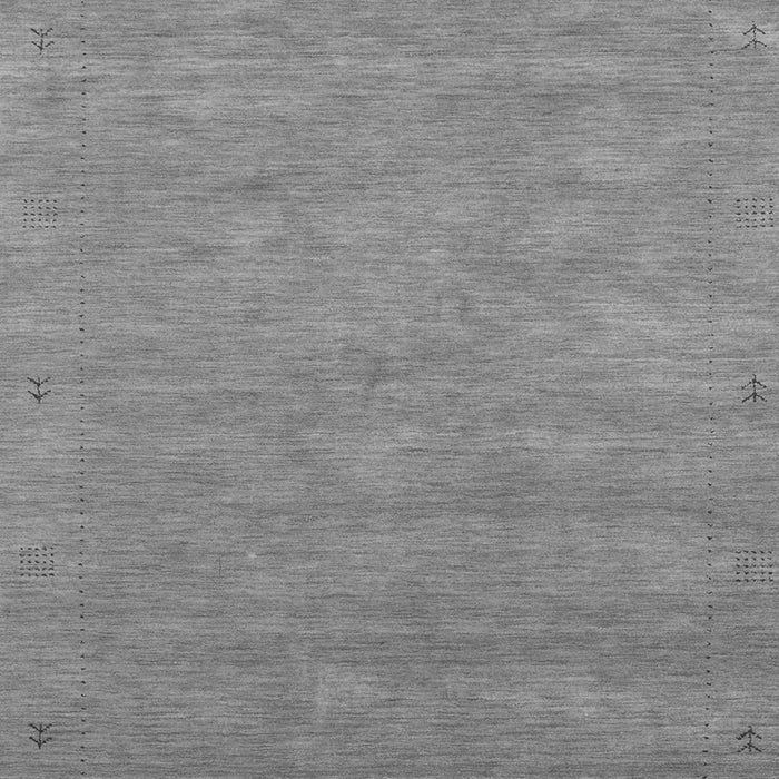 Serging Thickness of Machine Washable Abstract Gray Contemporary Rug, wshcon2469gry