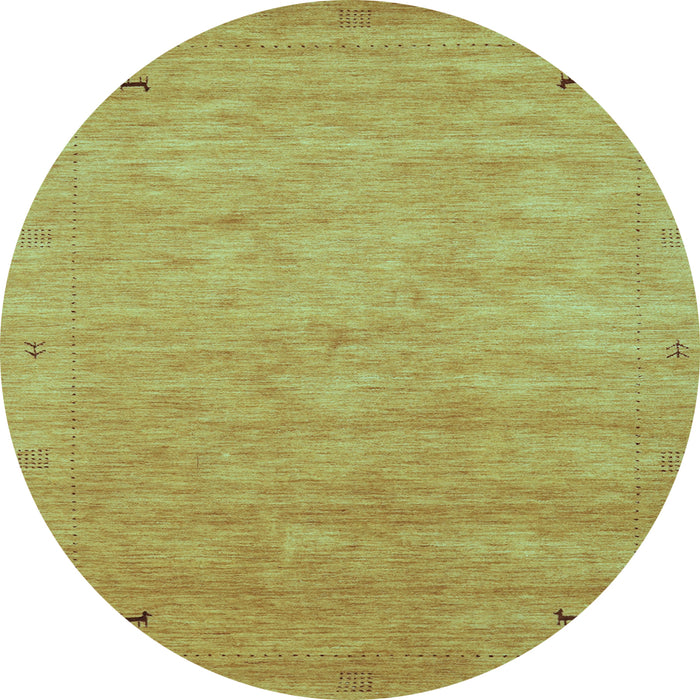 Round Abstract Light Blue Contemporary Rug, con2469lblu