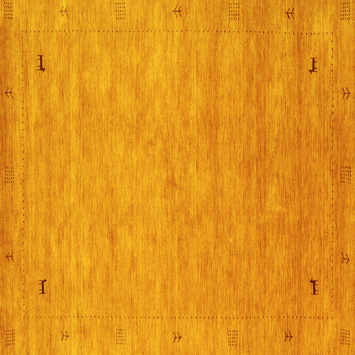 Square Abstract Yellow Contemporary Rug, con2469yw