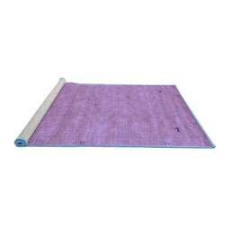 Sideview of Machine Washable Abstract Blue Contemporary Rug, wshcon2469blu