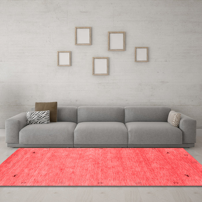 Contemporary Red Washable Rugs
