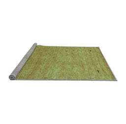 Sideview of Machine Washable Abstract Light Blue Contemporary Rug, wshcon2469lblu