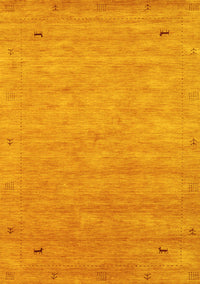 Abstract Yellow Contemporary Rug, con2469yw