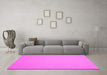 Machine Washable Solid Pink Modern Rug in a Living Room, wshcon246pnk
