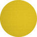 Round Solid Yellow Modern Rug, con246yw