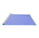 Sideview of Machine Washable Solid Blue Modern Rug, wshcon246blu
