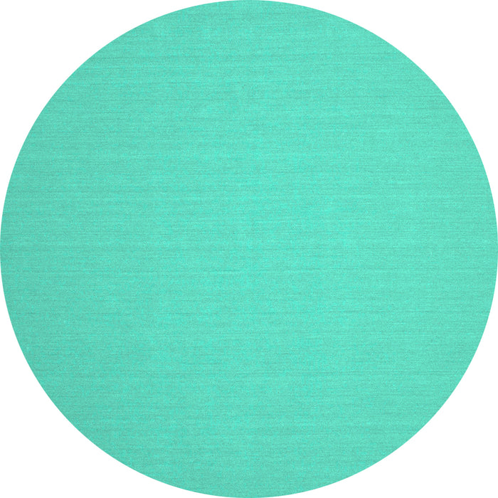 Round Solid Turquoise Modern Rug, con246turq