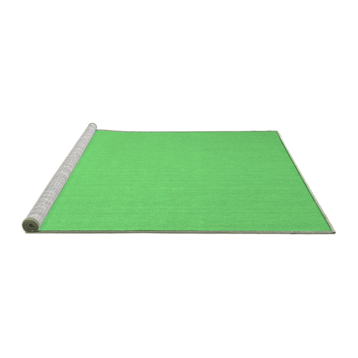 Sideview of Machine Washable Solid Emerald Green Modern Area Rugs, wshcon246emgrn