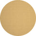 Round Machine Washable Solid Brown Modern Rug, wshcon246brn