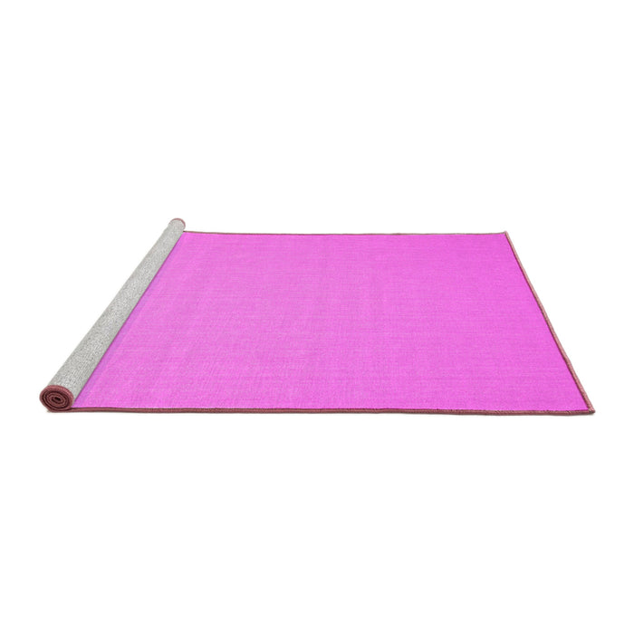 Sideview of Machine Washable Solid Pink Modern Rug, wshcon246pnk