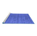 Sideview of Machine Washable Abstract Blue Contemporary Rug, wshcon2470blu