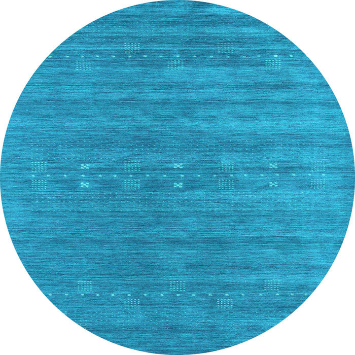Round Machine Washable Abstract Light Blue Contemporary Rug, wshcon2470lblu