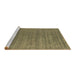 Sideview of Machine Washable Abstract Brown Contemporary Rug, wshcon2470brn