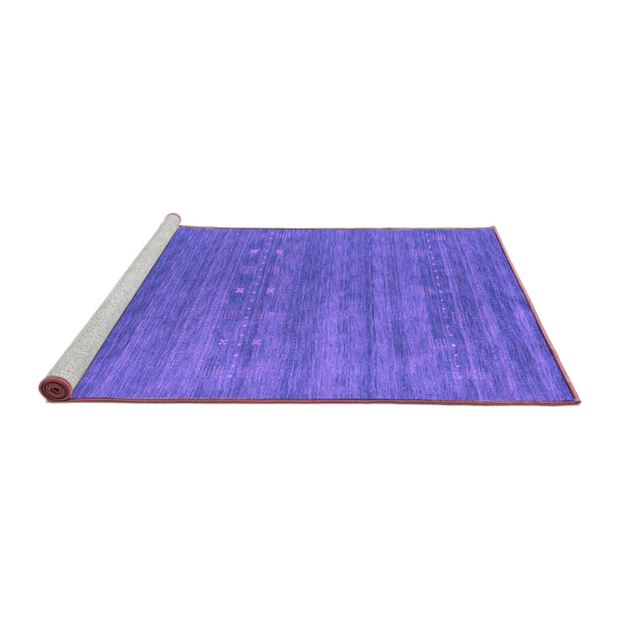 Sideview of Machine Washable Abstract Purple Contemporary Area Rugs, wshcon2470pur
