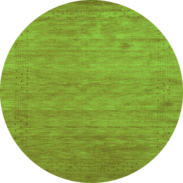 Square Abstract Green Contemporary Rug, con2471grn